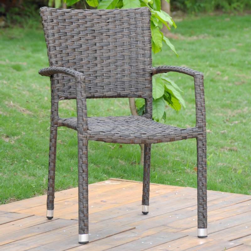 Gracie Oaks Yonkers Stacking Patio Dining Chair & Reviews Wayfair
